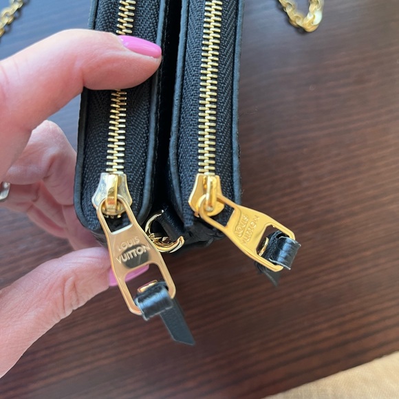 Authentic Louis Vuitton Double-Zip Pochette in Black Monogram Empreinte … - Picture 11 of 14